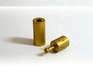 Zylinder-Steckverschluss für 4mm gold matt